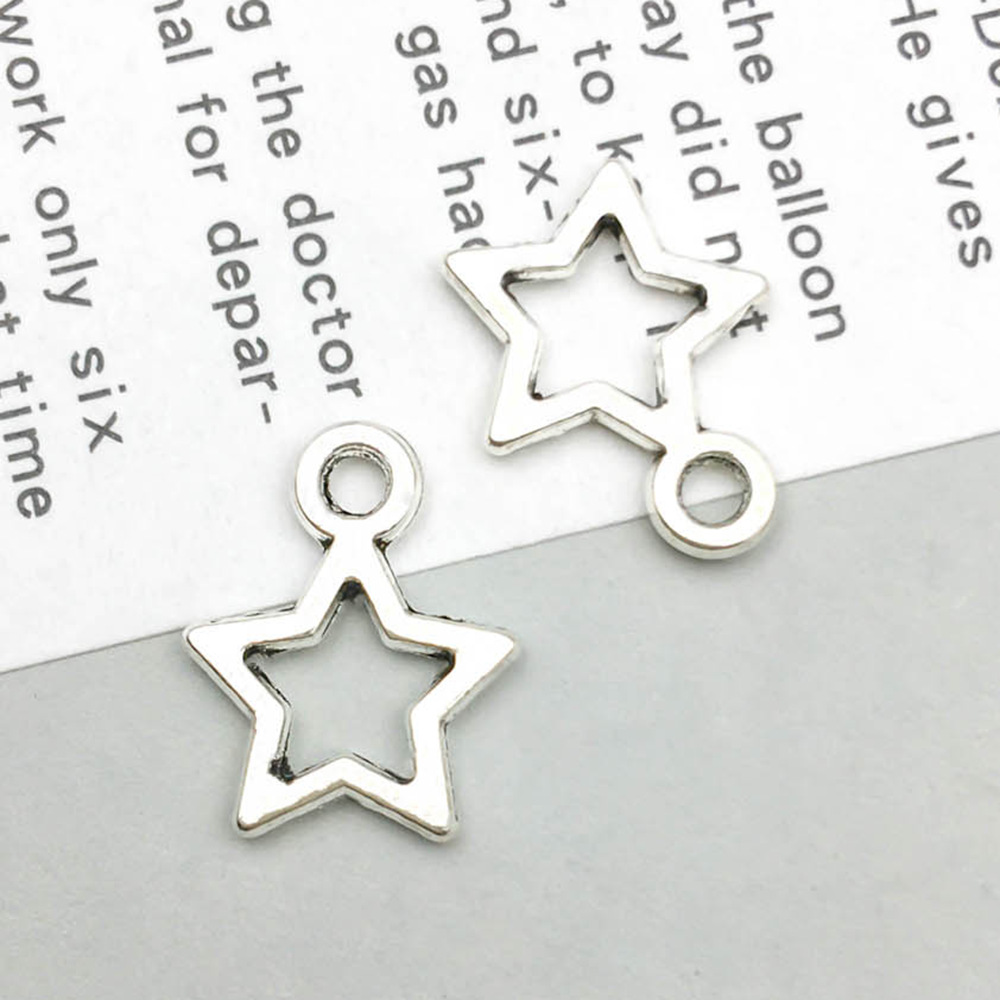 6:1 ancient silver five-pointed star 10*12mm-0.4g-6915