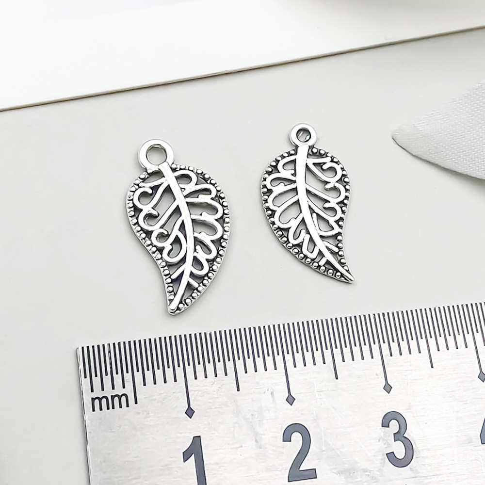 5:1 ancient silver leaf 9*17mm-0.7g-3962