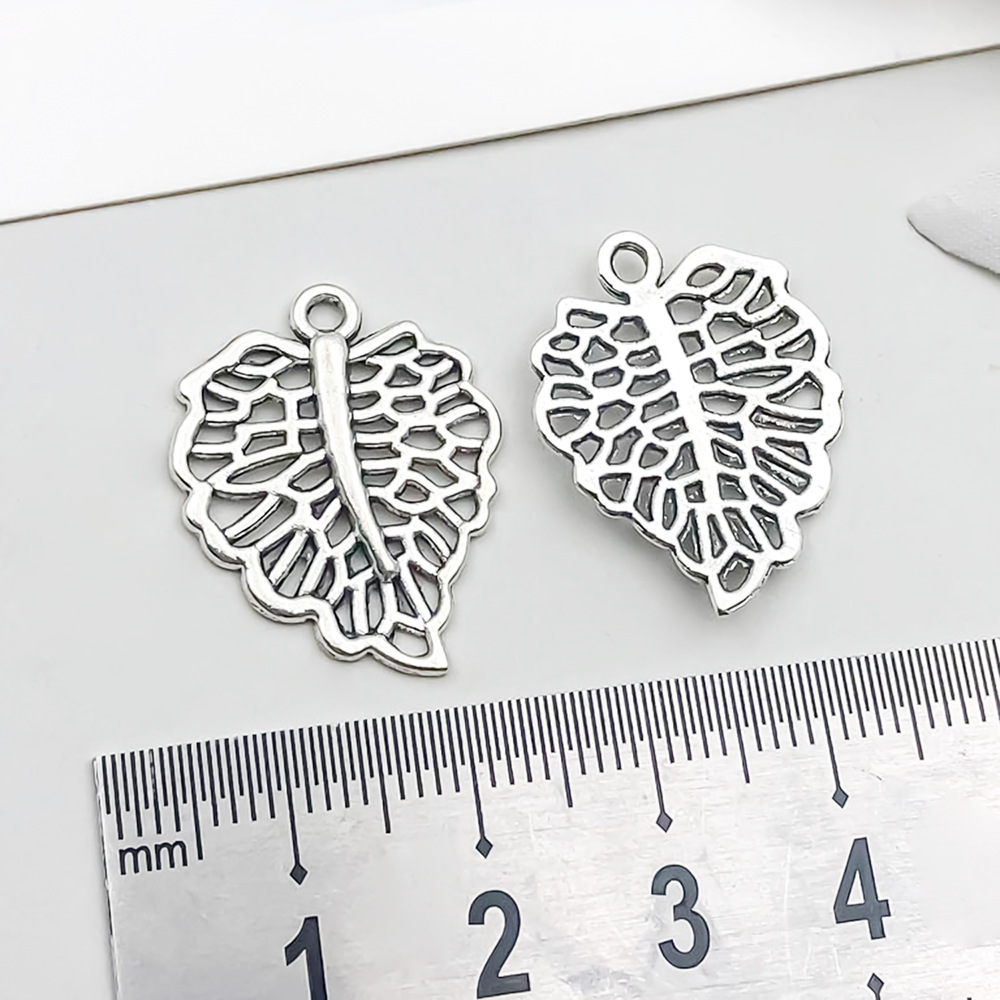 10:1 ancient silver hollow leaf 19*24mm-1.1g-8981