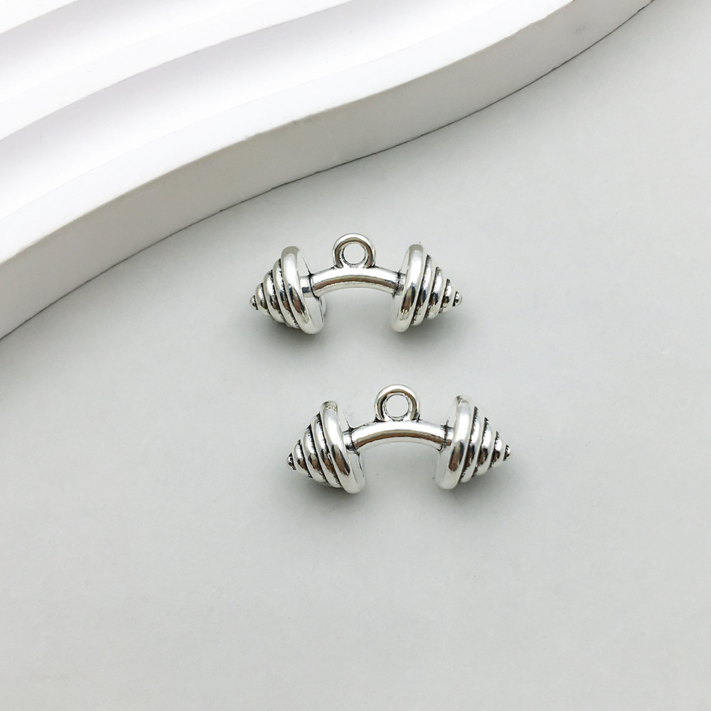 13:1 ancient silver sports equipment bending bow dumbbell 10*20mm-2.7g-9015