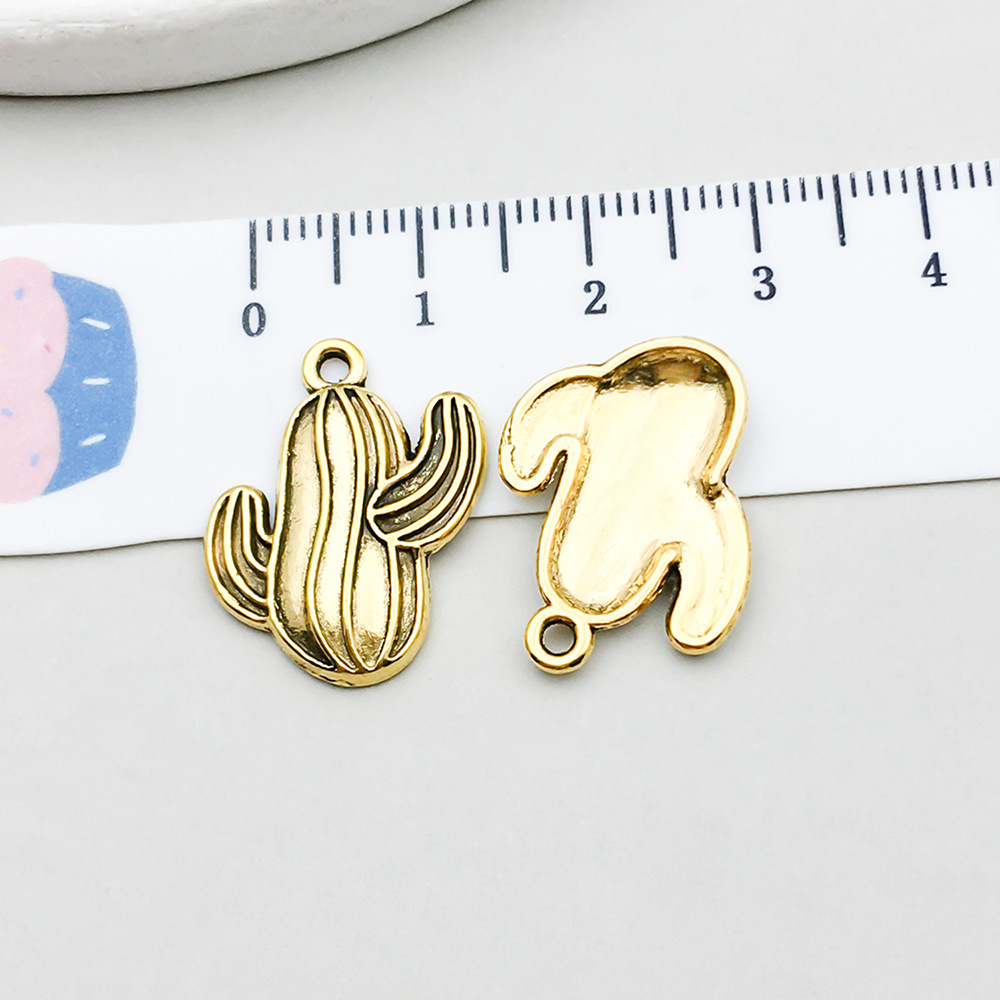 2:1 ancient gold cactus 21*16mm-1.4g-19223