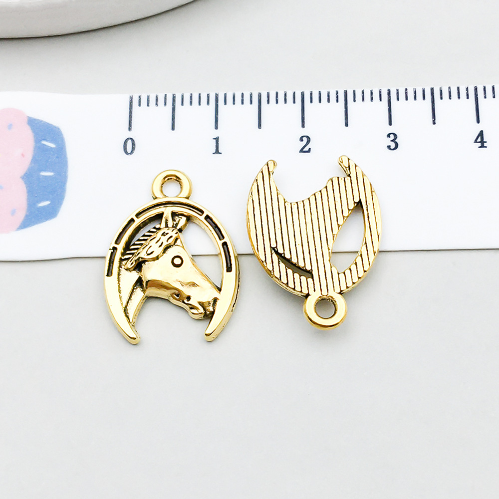 15:1 ancient gold horseshoe 20*15mm-1.6g-19247