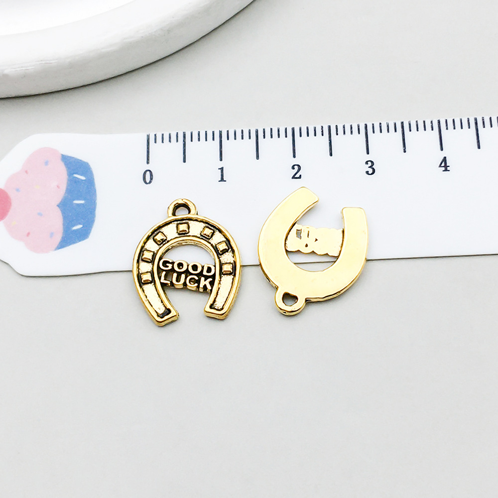 16:1 ancient gold horseshoe 17*14mm-1.2g-19248