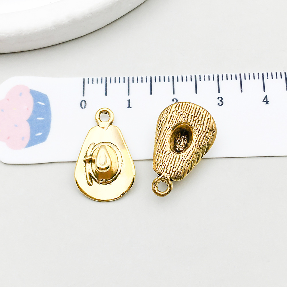 18:1 ancient gold cowboy hat 21*13mm-1.4g-19250