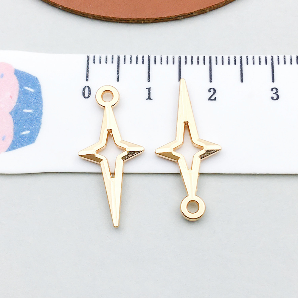 19:1 kc gold four-pointed star 10*23mm-0.5g-20872