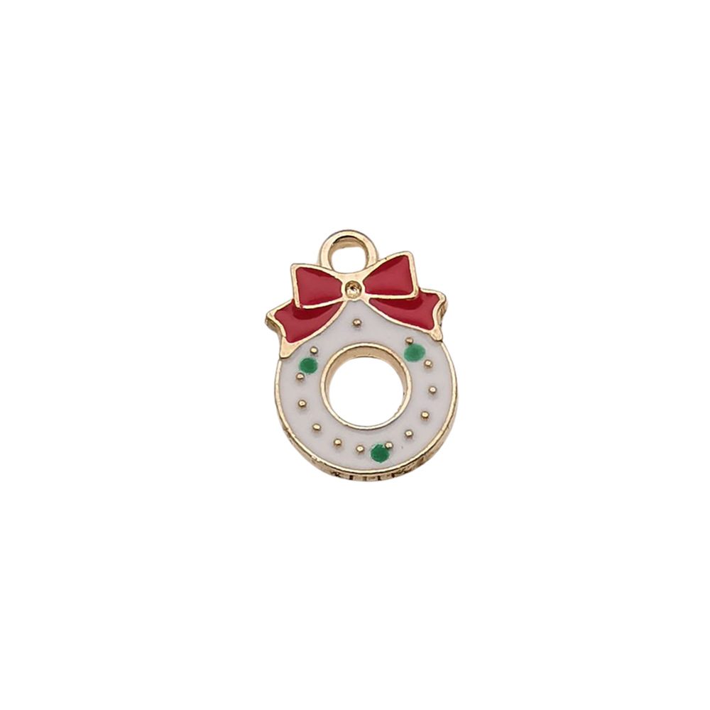 8:1 white oil dripping Christmas wreath 10*15mm-0.7g-12511