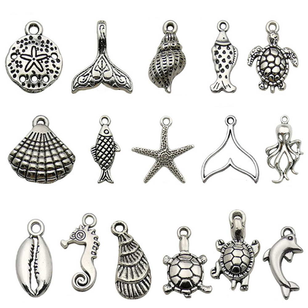 1:Mix 16pcs Ancient Silver Ocean Series-SN08