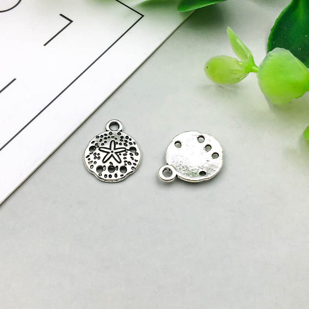 4:1 ancient silver round ocean starfish 12*15mm-0.8g-10386