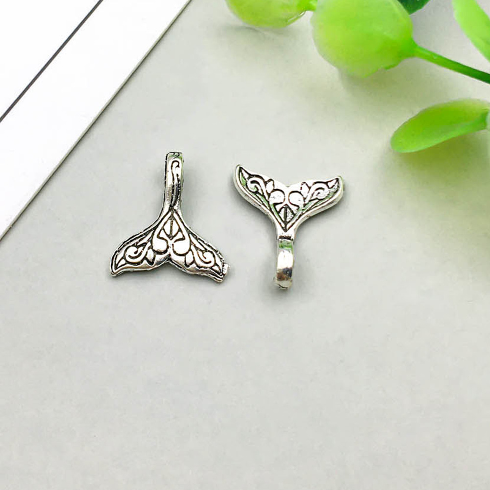 5:1 ancient silver mermaid tail 12*16mm-0.6g-10388
