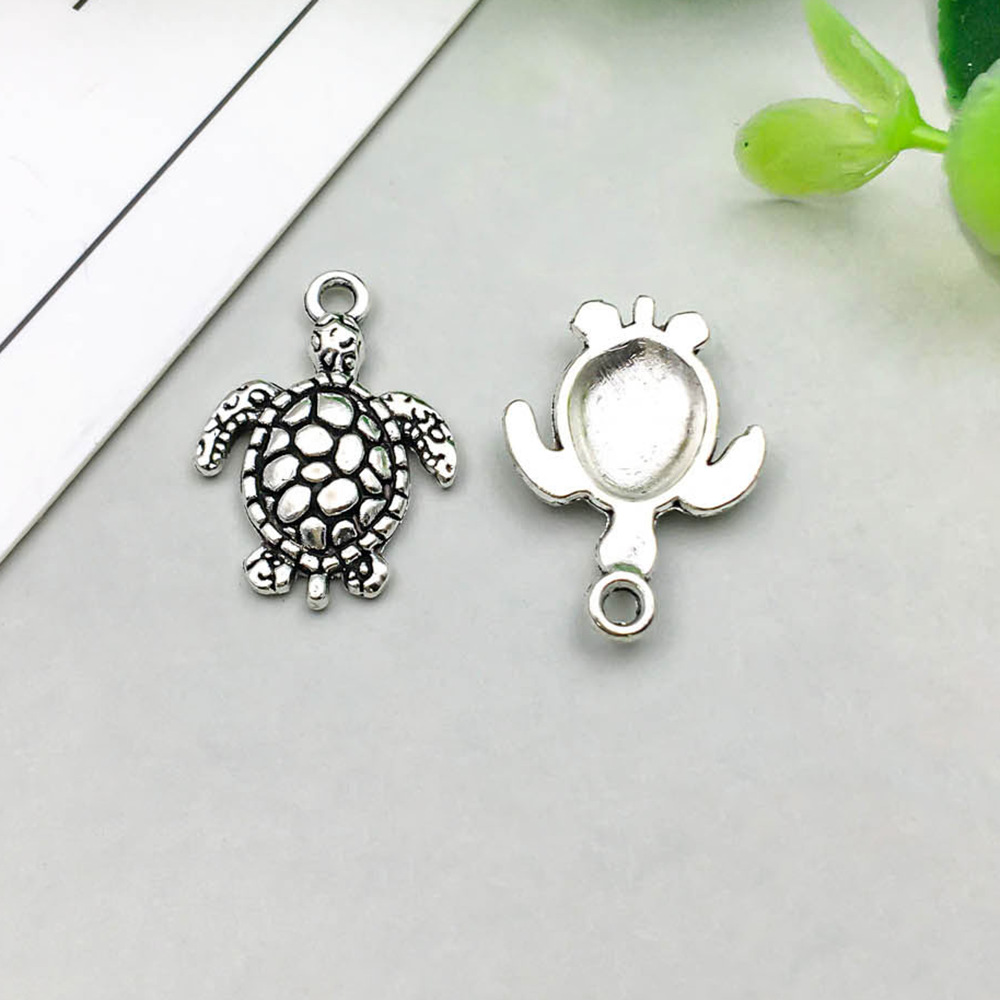 9:1 ancient silver turtle turtle 15*23mm-1.5g-11264