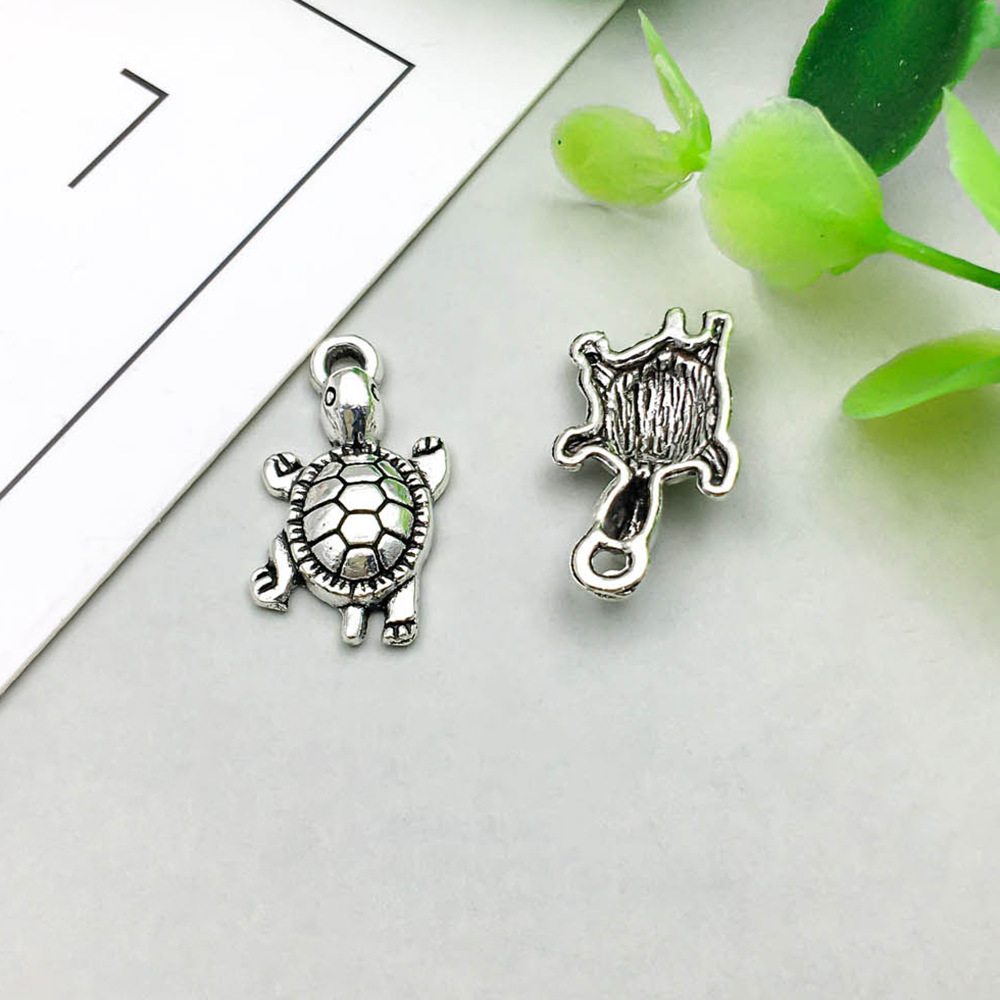 14:1 ancient silver turtle 12*23mm-1.2g-17312