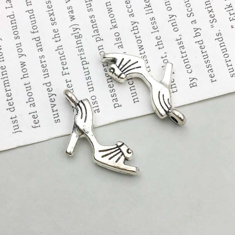 2:1 ancient silver shoes 16*11mm-1g-3359