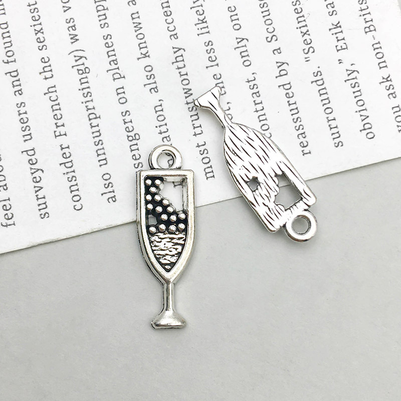 6:1 ancient silver wine glass 6*20mm-0.6g-10565