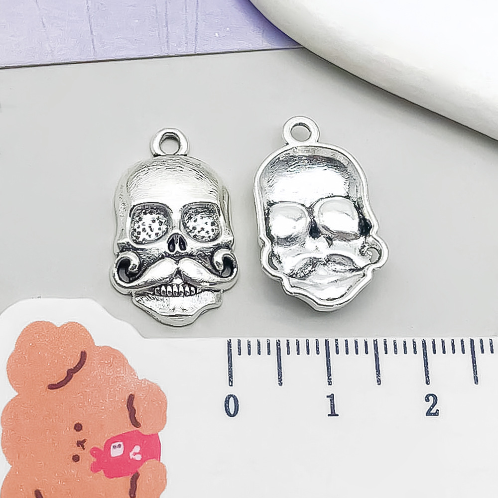 12:1 ancient silver skull 13*20mm-1.5g-15157