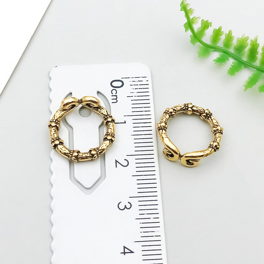 5:1 ancient gold qitian dashang gold hoop 15*16mm-1.4g-21010