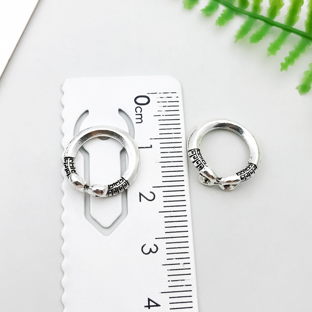 11:1 ancient silver qitian dashang gold hoop 15*15mm-1.3g-21016