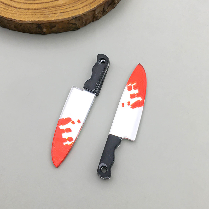4:1 Halloween acrylic blood fruit knife 10*46mm-0.8g-16979