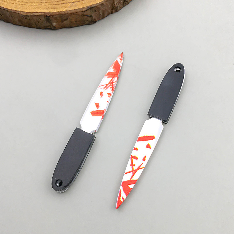 5:1 Halloween acrylic blood sharp knife 7*49mm-0.7g-16980