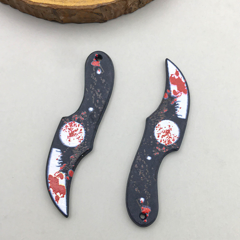 7:1 Halloween acrylic blood folding knife 12*50mm-1g-16982