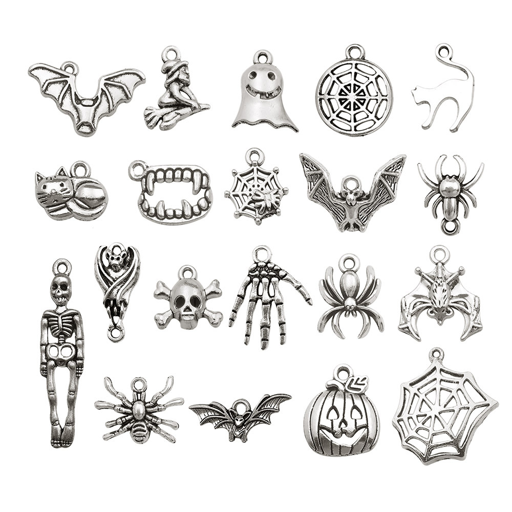 1:Mix 20pcs ancient silver halloween series-22.6g-sn863