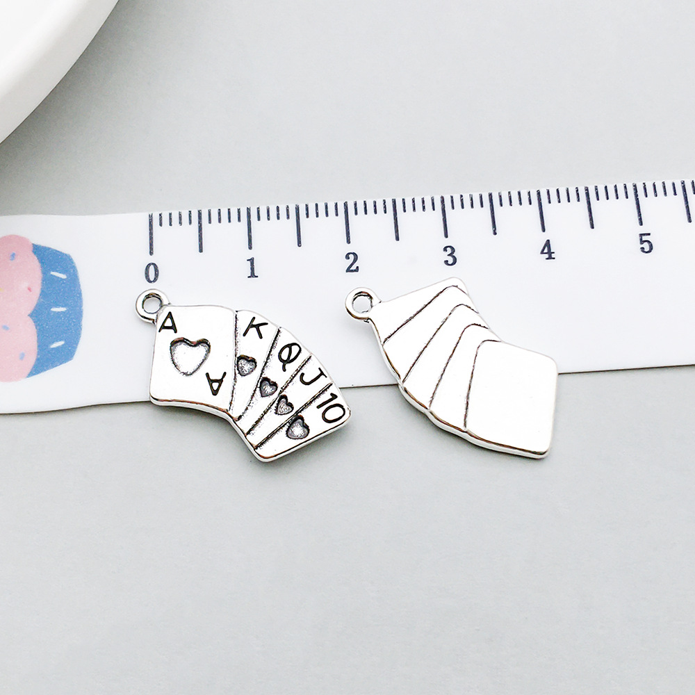 18:1 ancient silver playing card 13*25mm-2.5g-19236