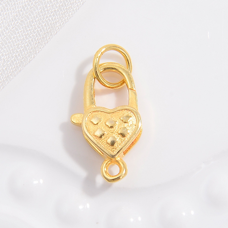 2:Golden love dot lobster clasp