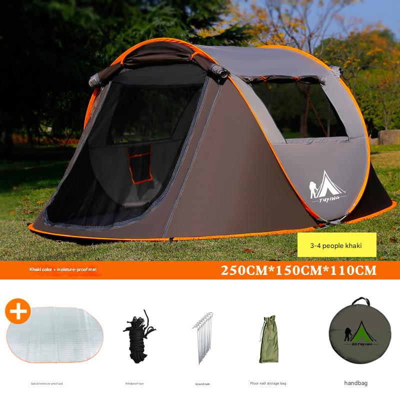 3-4 people khaki   moisture-proof mat