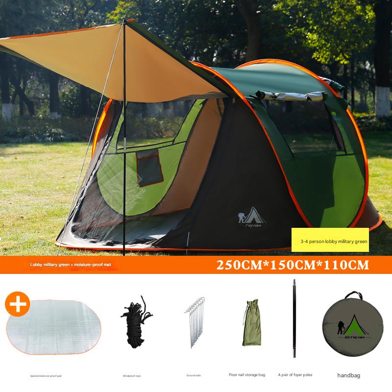 3-4 people foyer military green   moisture-proof mat