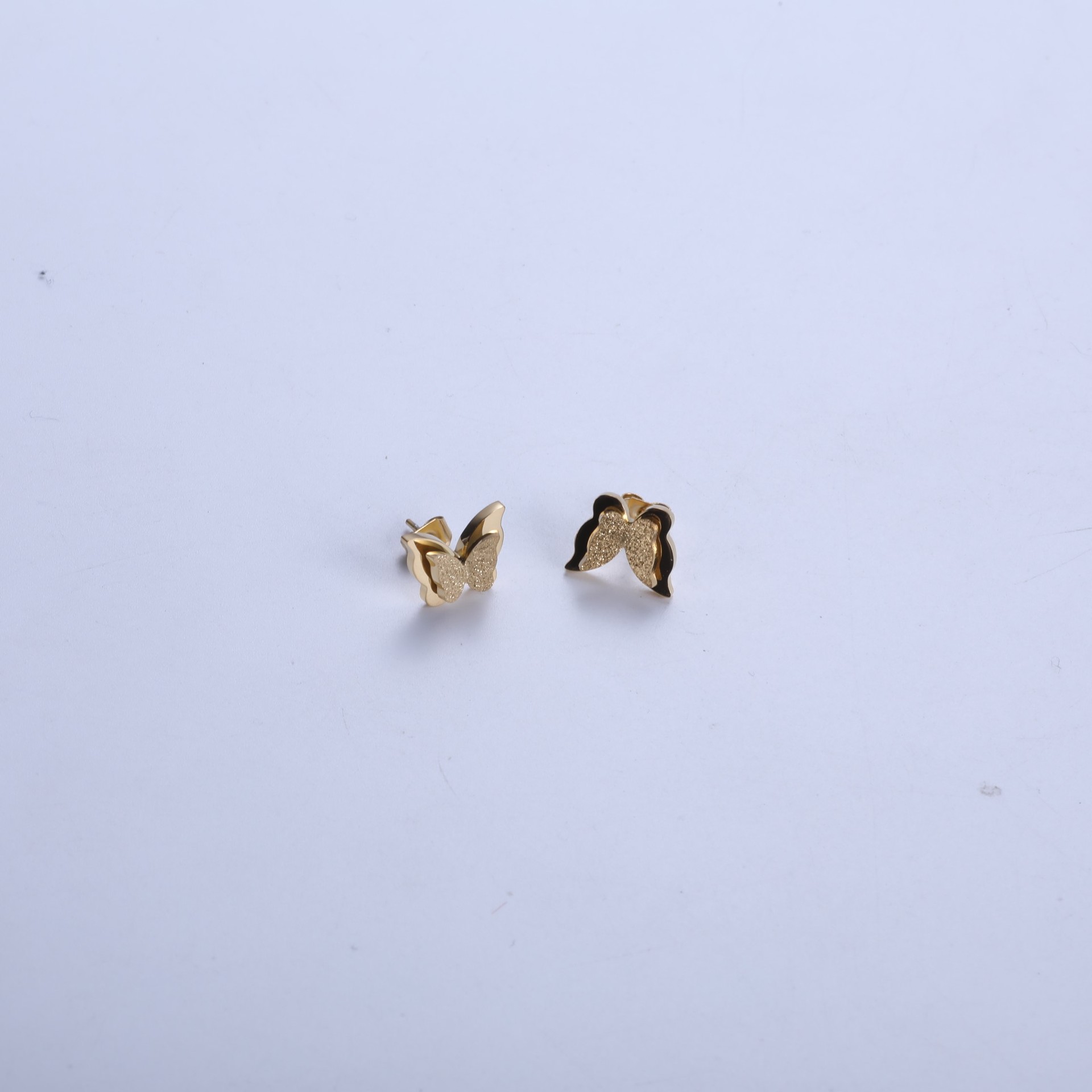 1:Gold butterfly earrings