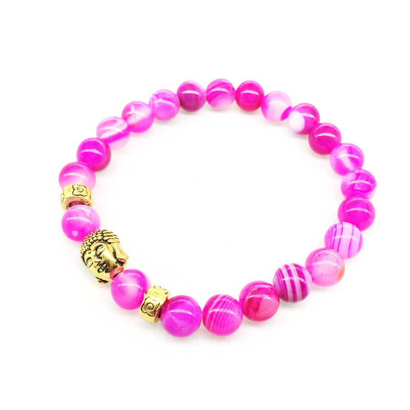 Rose red striped agate