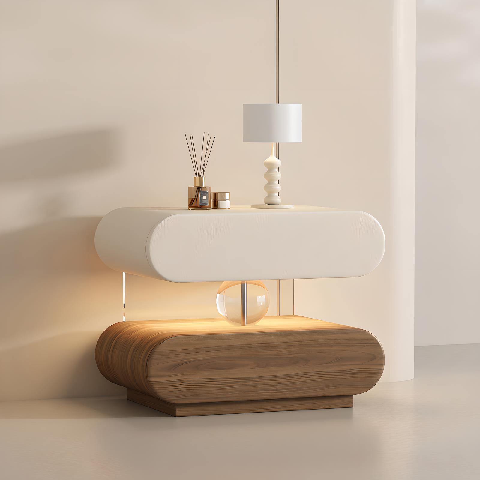 beige and walnut color