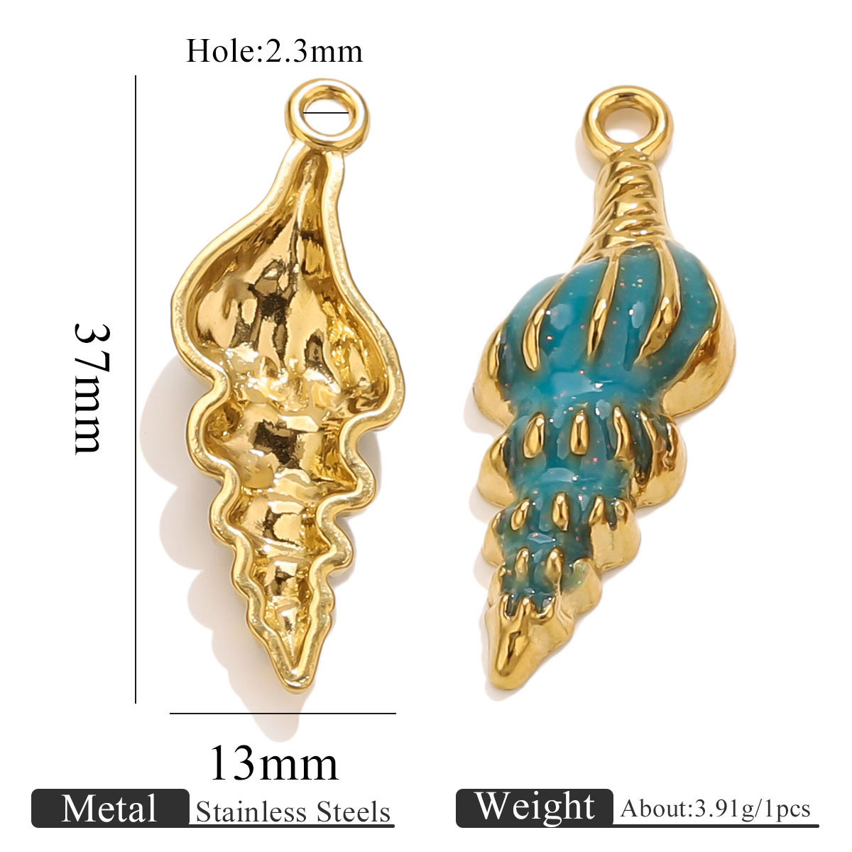 3:金色滴油海螺款式1-蓝色