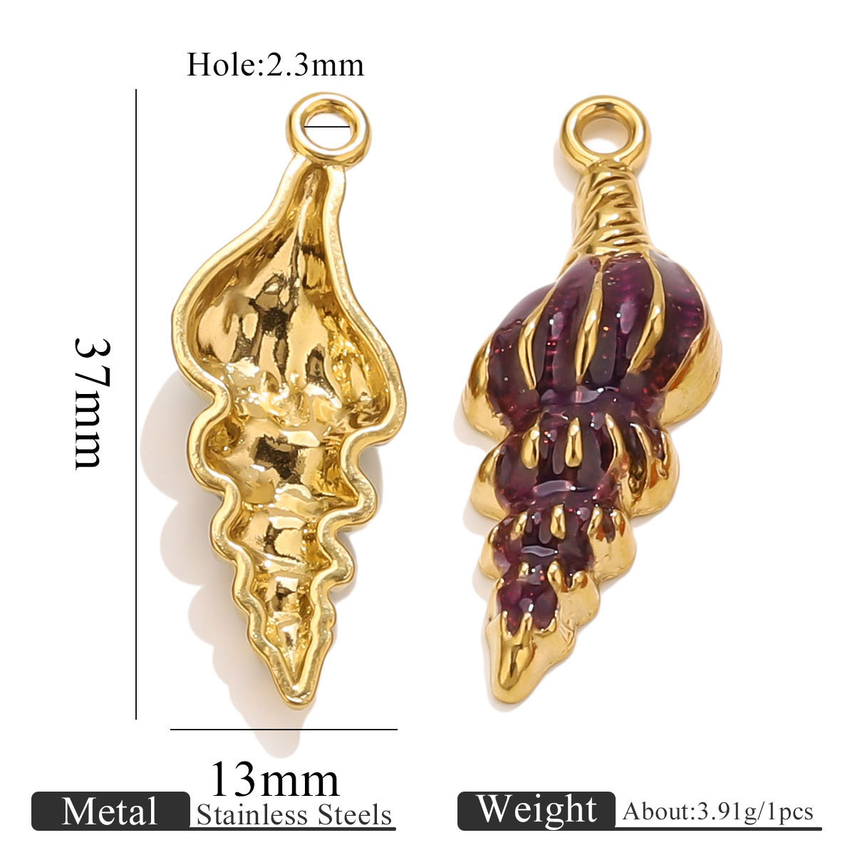 4:金色滴油海螺款式1-紫色