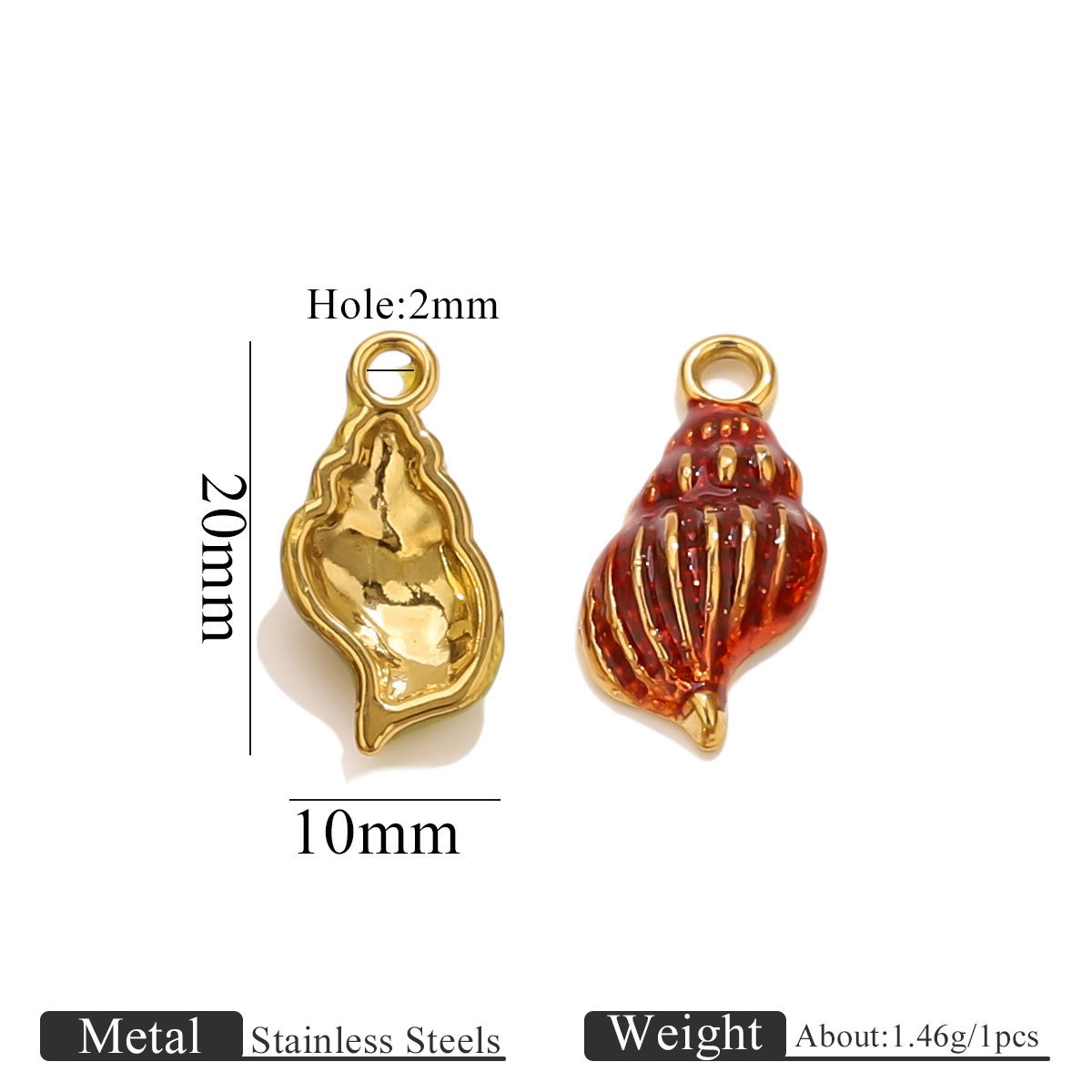 5:金色滴油海螺款式2-红色