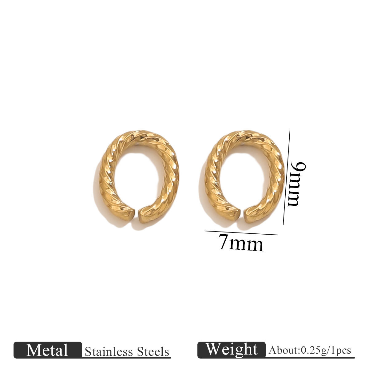 3:Gold 1.5 twisted square wire