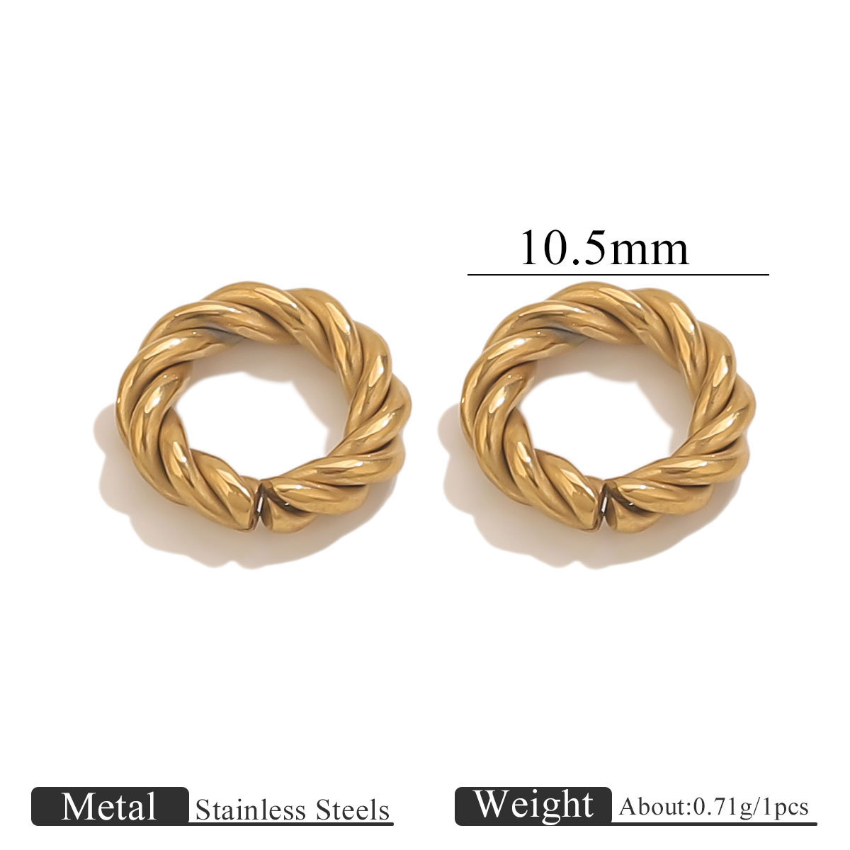 4:Gold 2.5*11 twist wreath