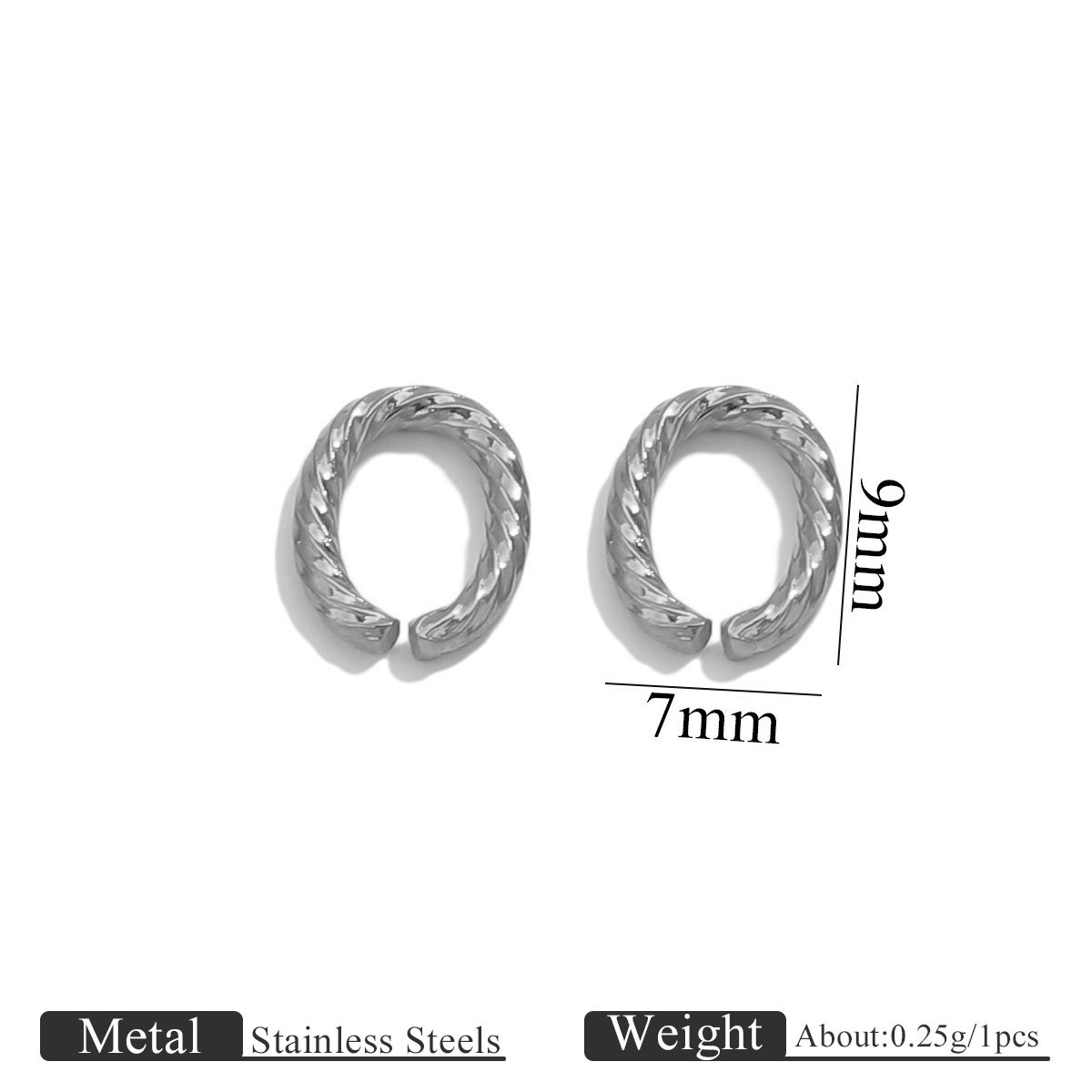 7:Steel color 1.5 twisted square wire