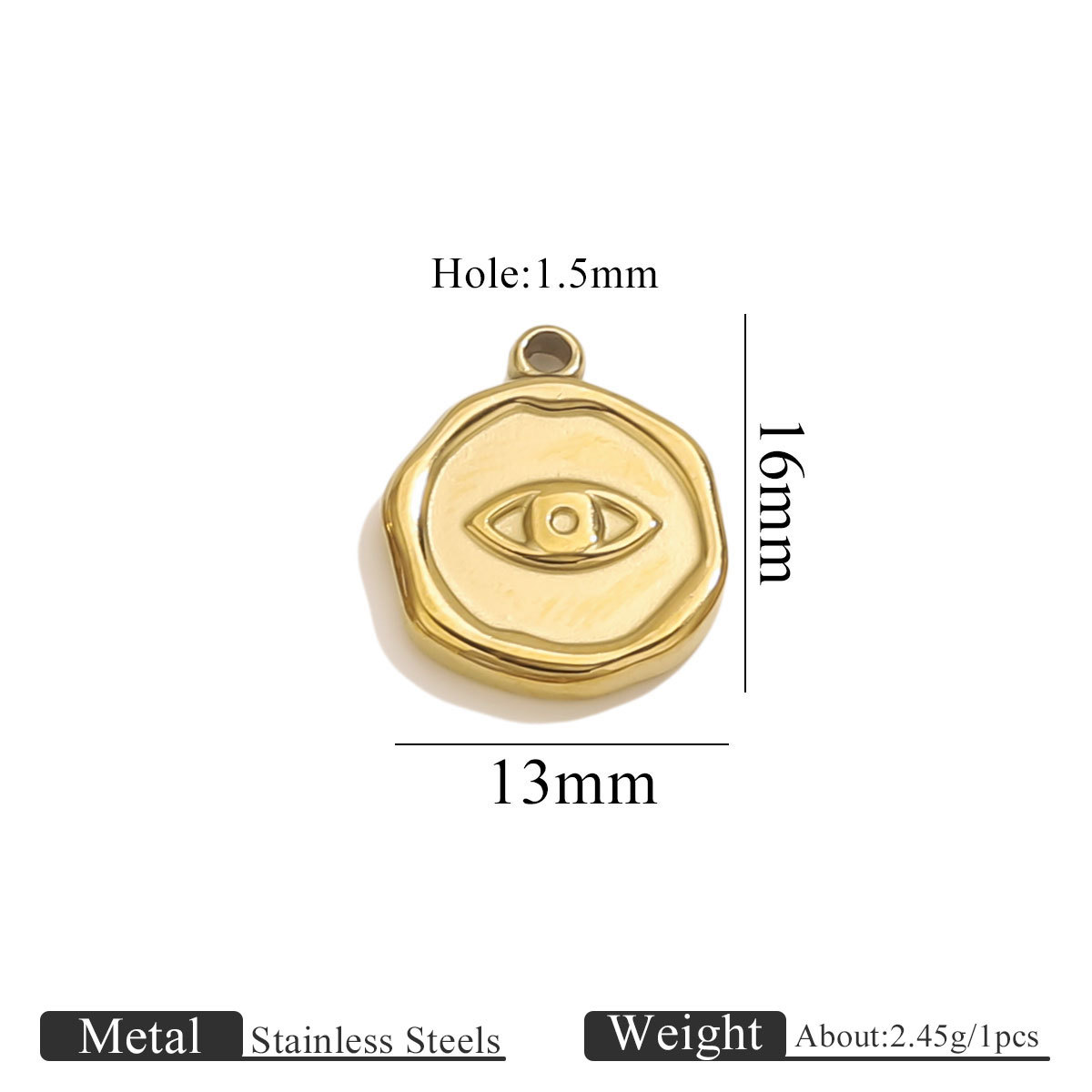 7:Golden small pendant-eyes