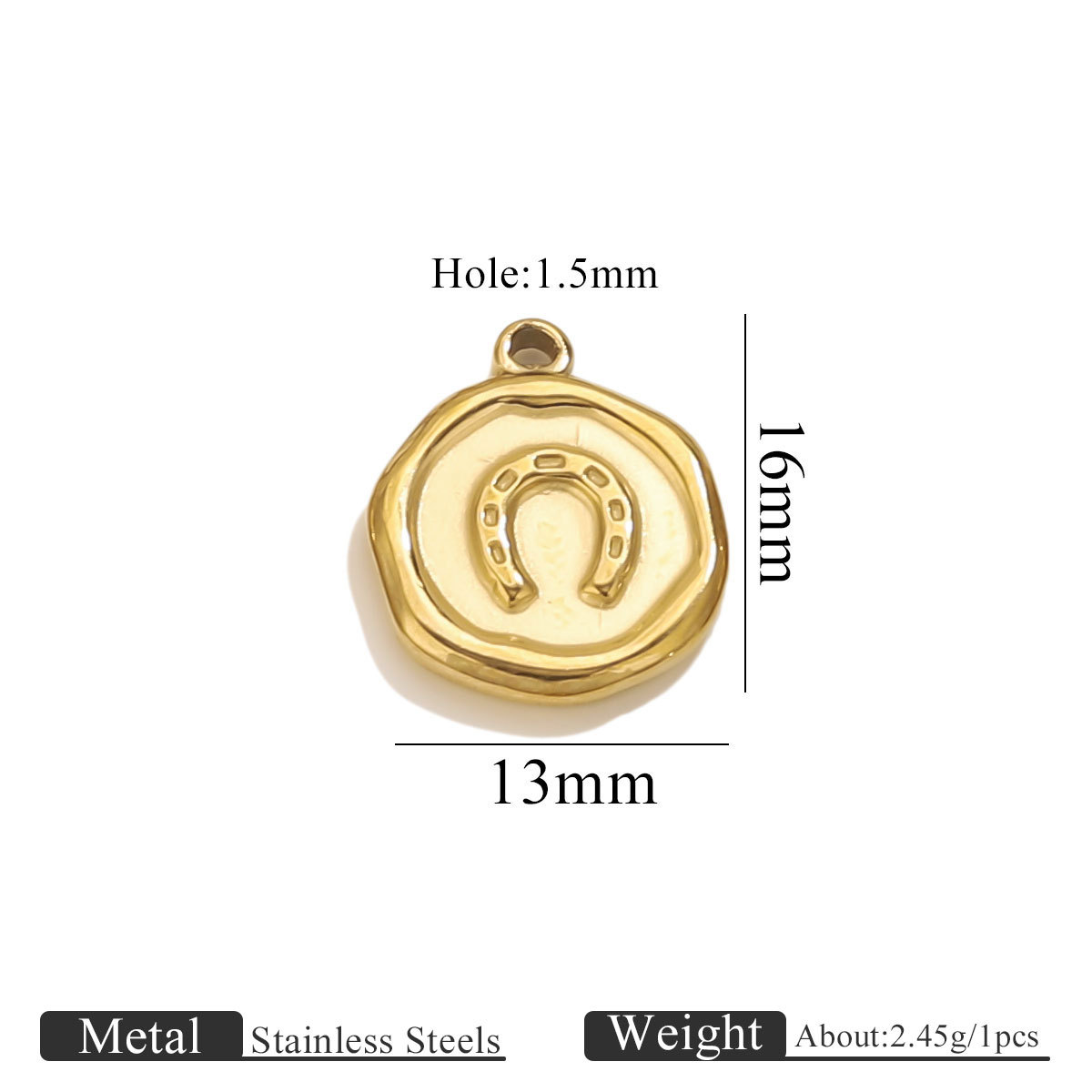 9:Golden small pendant-u shape