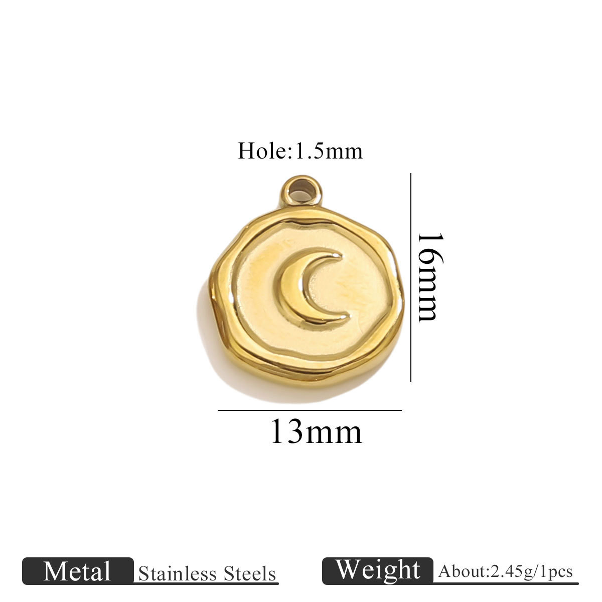 11:Golden small pendant-moon
