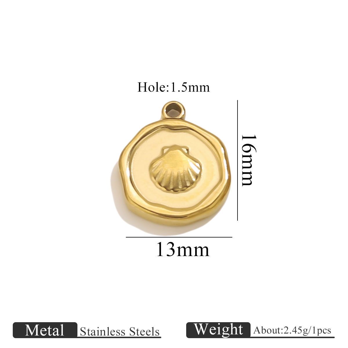 12:Golden small pendant-shell