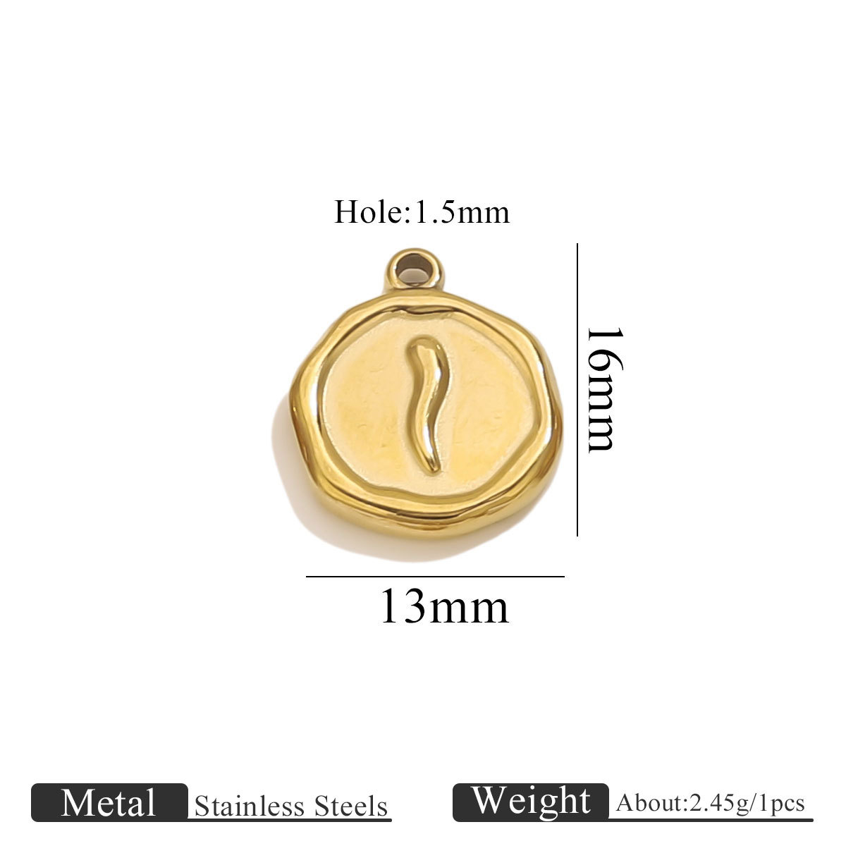 14:Golden small pendant-chili