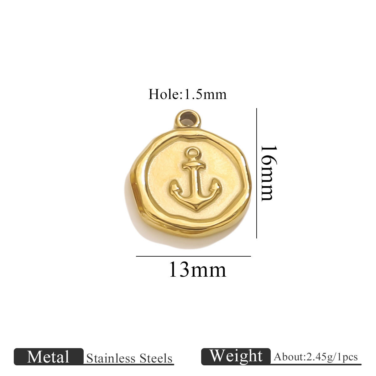 18:Golden small pendant-anchor