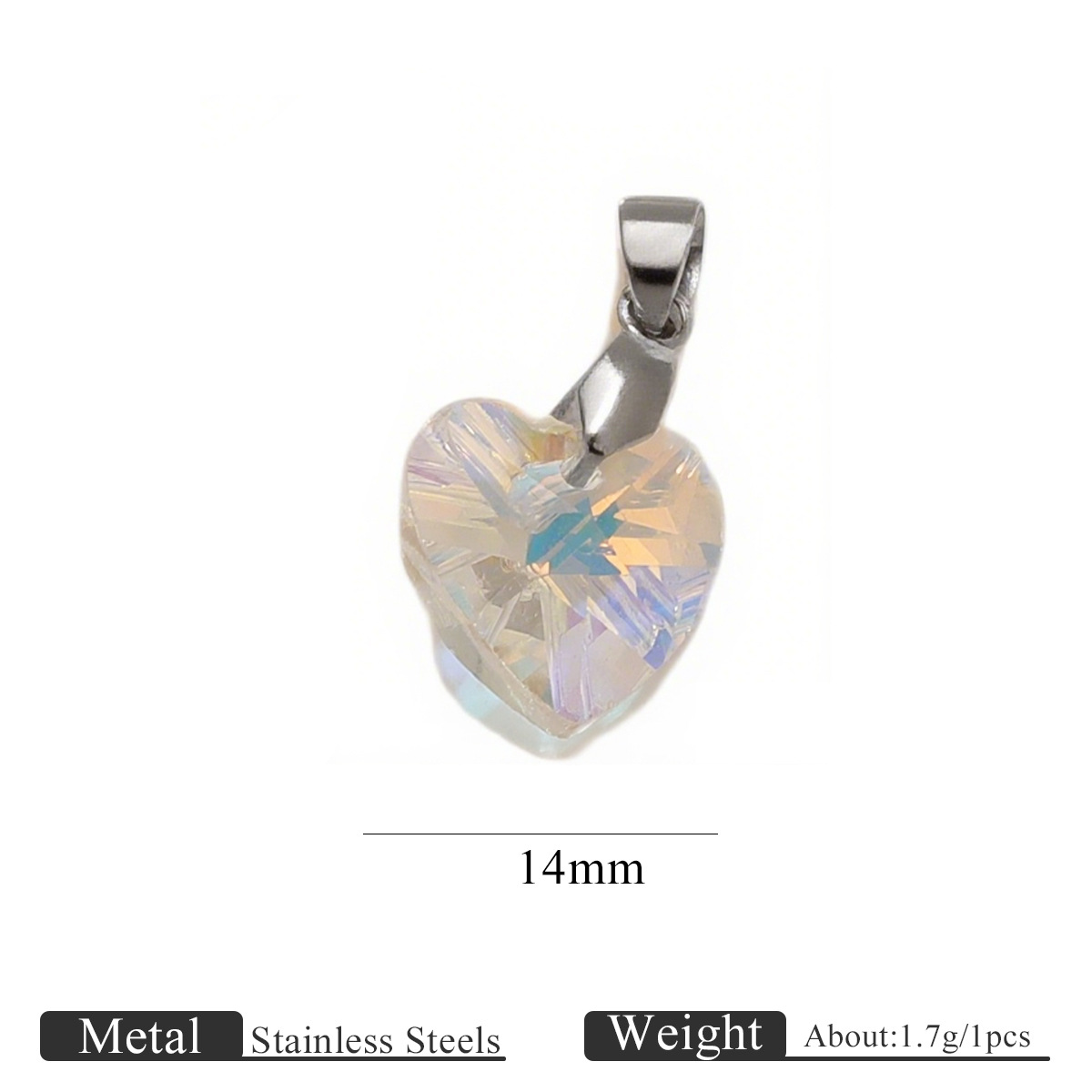 10:Steel color-peach heart