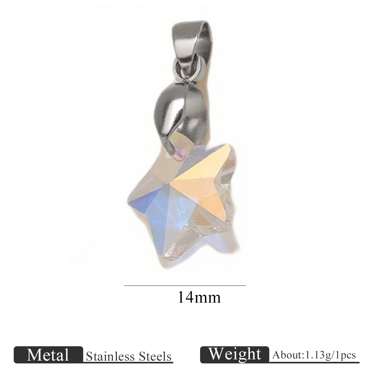 12:Steel color - five-pointed star