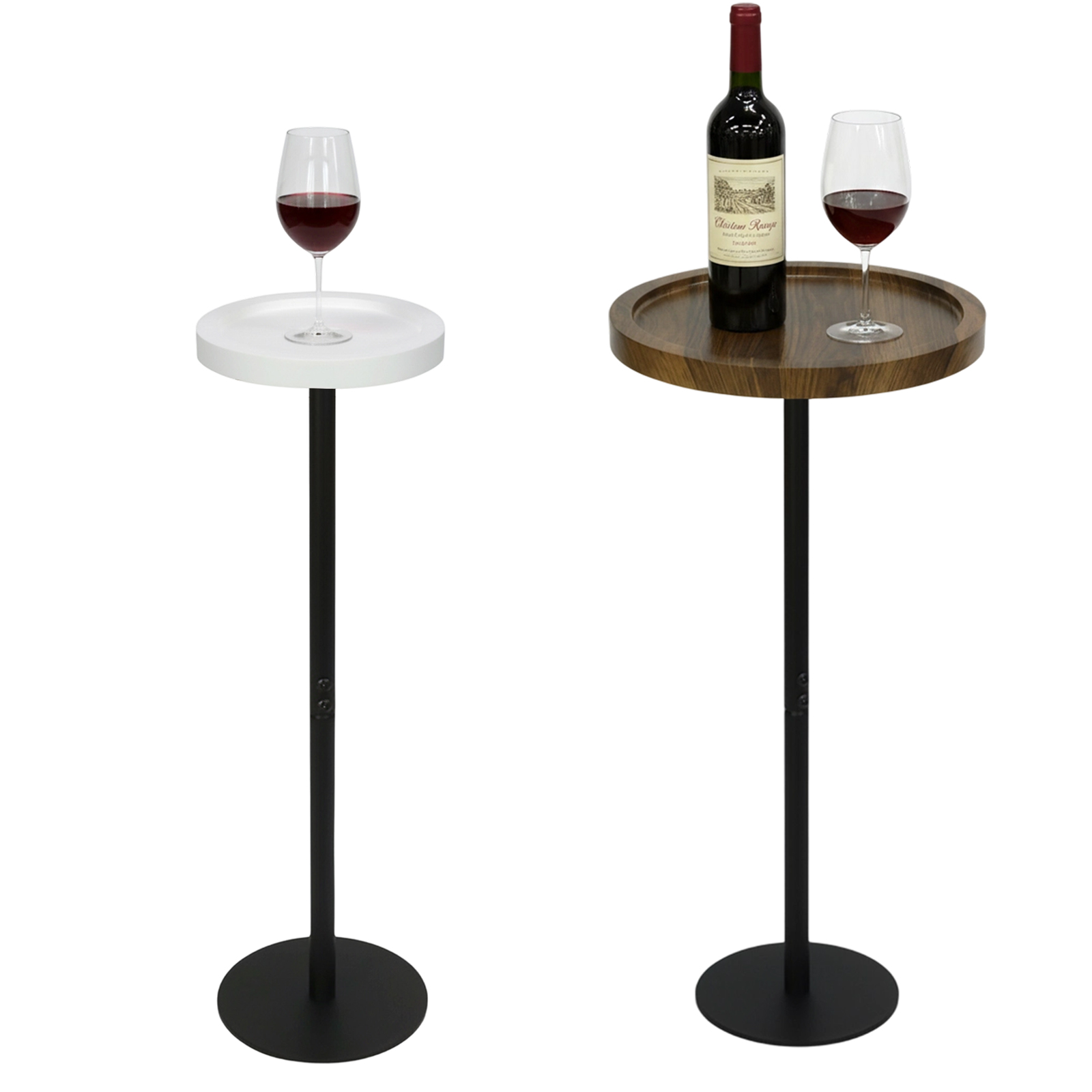 Small white and large walnut