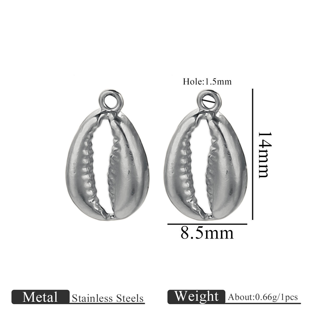 2:Steel color small pendant-shell
