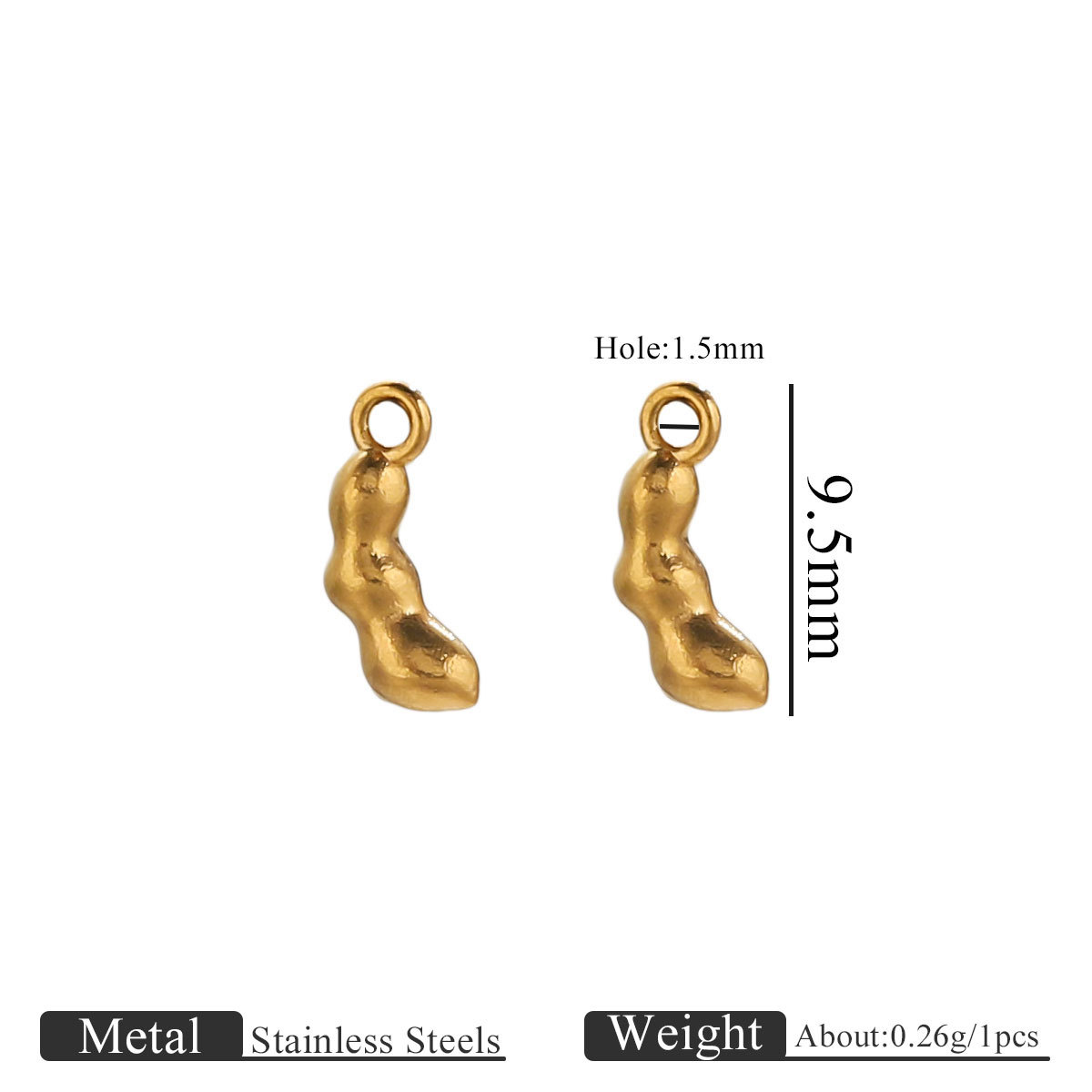 3:Golden small pendant-beans