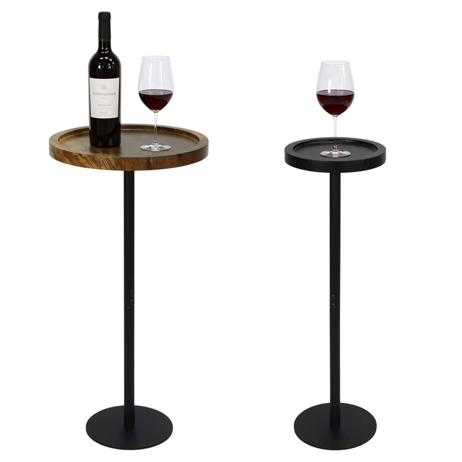 Small black and large tiger skin