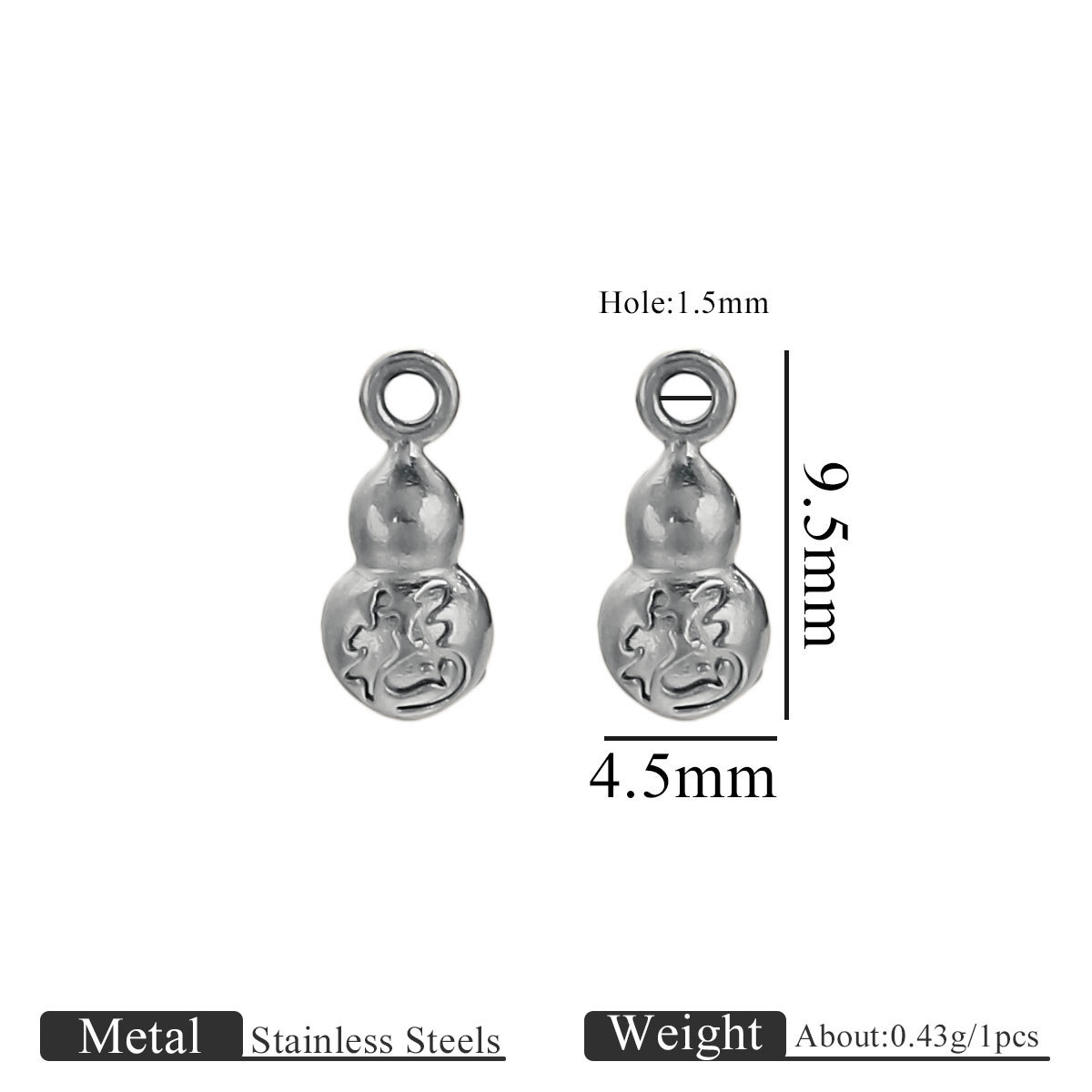 6:Steel color small pendant-gourd